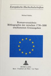 Romanverzeichnis, Bibliographie der zwischen 1750-1800 erschienenen Erstausgaben /