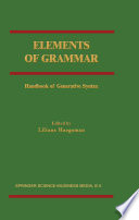 Elements of Grammar : Handbook in Generative Syntax /