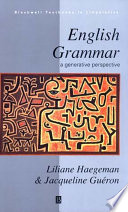 English grammar : a generative perspective /
