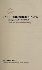Carl Friedrich Gauss : a biography /
