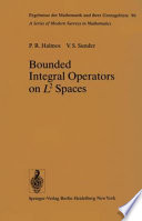Bounded Integral Operators on L2 Spaces /