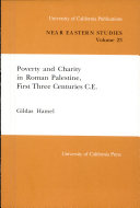 Poverty and charity in Roman Palestine, first three centuries C.E. /
