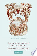 Psalm culture and early modern English literature /