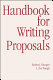 Handbook for writing proposals /