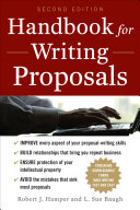 Handbook for writing proposals /