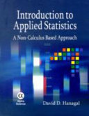 Introduction to applied statistics : a non-calculus based approach /