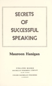 Secrets of successful speaking /