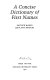 A concise dictionary of first names /