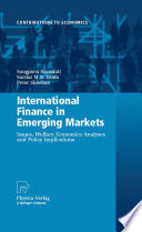 International finance in emerging markets : issues, welfare economics analyses and policy implications /