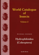 Hydrophiloidea (Coleoptera) /