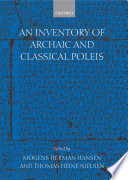 An inventory of archaic and classical poleis /