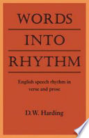 Words into rhythm : English speech rhythm in verse and prose /