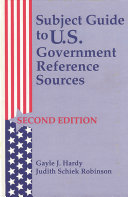 Subject guide to U.S. government reference sources /