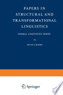 Papers in structural and transformational linguistics /