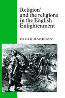 'Religion' and the religions in the English Enlightenment /