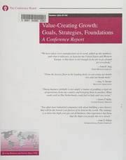Value-creating growth : goals, strategies, foundations : a conference report /