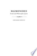 Maimonides : Torah and philosophical quest /