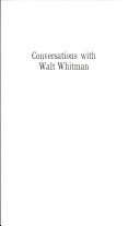 Conversations with Walt Whitman /