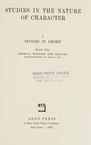 Studies in deceit : book one, General methods and results /