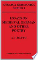 Essays on medieval German and other poetry /