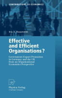 Effective and efficient organisations? : government export promotion in Germany and the UK from an organisational economics perspective /