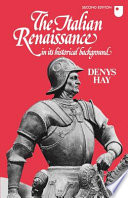 The Italian Renaissance in its historical background /