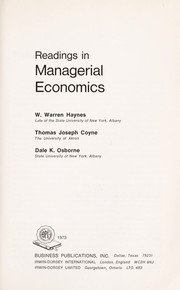 Readings in managerial economics /