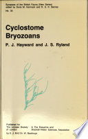 Cyclostome bryozoans : keys and notes for the identification of the species /