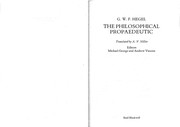 The philosophical propaedeutic  /