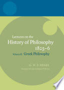 Lectures on the history of philosophy 1825-6.