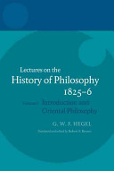 Lectures on the history of philosophy 1825-6.