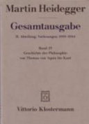 Geschichte der Philosophie von Thomas von Aquin bis Kant /