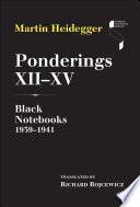 Ponderings. Black notebooks, 1939-1941 /