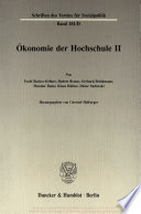 Ökonomie der Hochschule II.