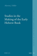 Studies in the making of the early Hebrew book /