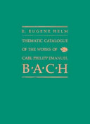 Thematic catalogue of the works of Carl Philipp Emanuel Bach /