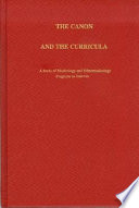 The canon and the curricula : a study of musicology and ethnomusicology programs in America /