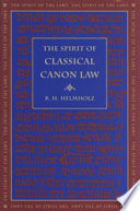 The spirit of classical canon law /