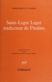 Saint-Leger Leger, traducteur de Pindare /