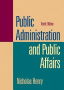 Public administration and public affairs /