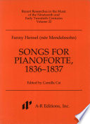 Songs for pianoforte, 1836-1837 /