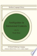 Ambiguities in Intensional Contexts /