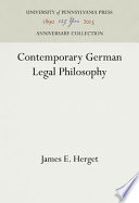 Contemporary German legal philosophy /