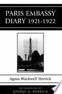 Paris Embassy diary, 1921-1922 /