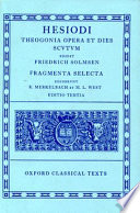 Hesiodi Theogonia ; Opera et dies ; Scutum /