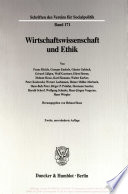 Wirtschaftswissenschaft und Ethik.