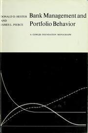 Bank management and portfolio behavior /