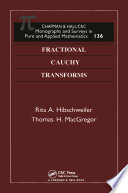 Fractional Cauchy transforms /