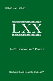 The "Syrohexaplaric" psalter /