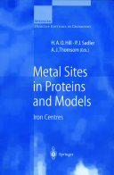 Metal Sites in Proteins and Models : Iron Centres /